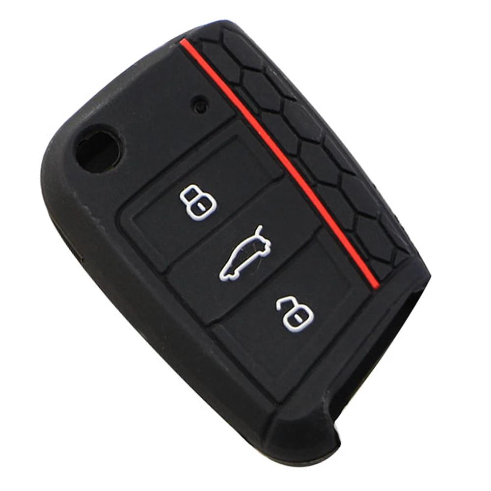 Silicone Car Key Protection Cover Key Holder Case Fit for Volkswagen VW Golf 7 MK7 7.5 2013 - 2019 Accessories