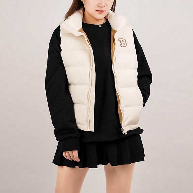 Новый пуховый жилет MLB унисекс цвета слоновой кости 31DV01061-43I