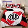River Plate logo Pattern Bedding Quilt Set Quilt Cover Pillowcase Home Decoration Birthday Gift (1 * duvet cover + 2 * pillowcase, without core)