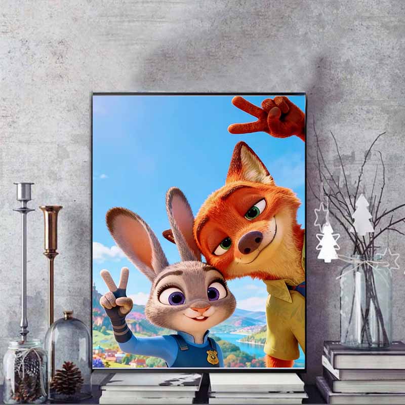 Disney Набор для алмазной живописи Классический Джуди и Ник Фан Арт 5D Алмазная мозаика Вышивка крестом Мозаика Домашний декор
