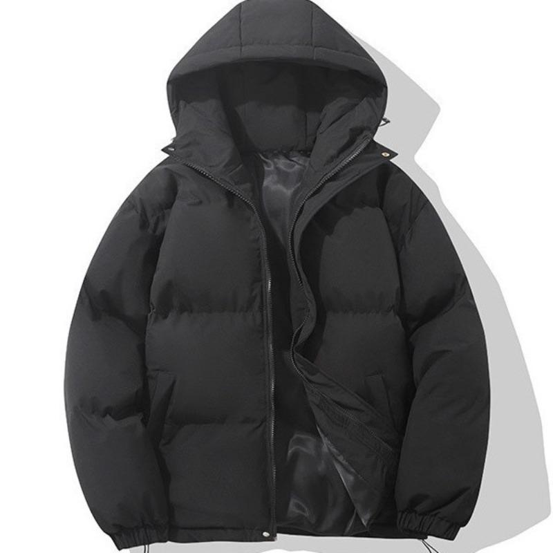 Мужская хлопковая одежда зима новая свободная с капюшоном однотонная утолщенная теплая утолщенная парная хлебная одежда хлопковая одежда