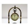 Часы настольные из латуни в старинном стиле с компасом на подставке, коллекционные, настольные, декоративные