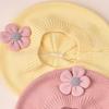 Korean Baby Beret Hat Flower Baby Knitted Hat New Artist Painter Caps  For Infant Girls