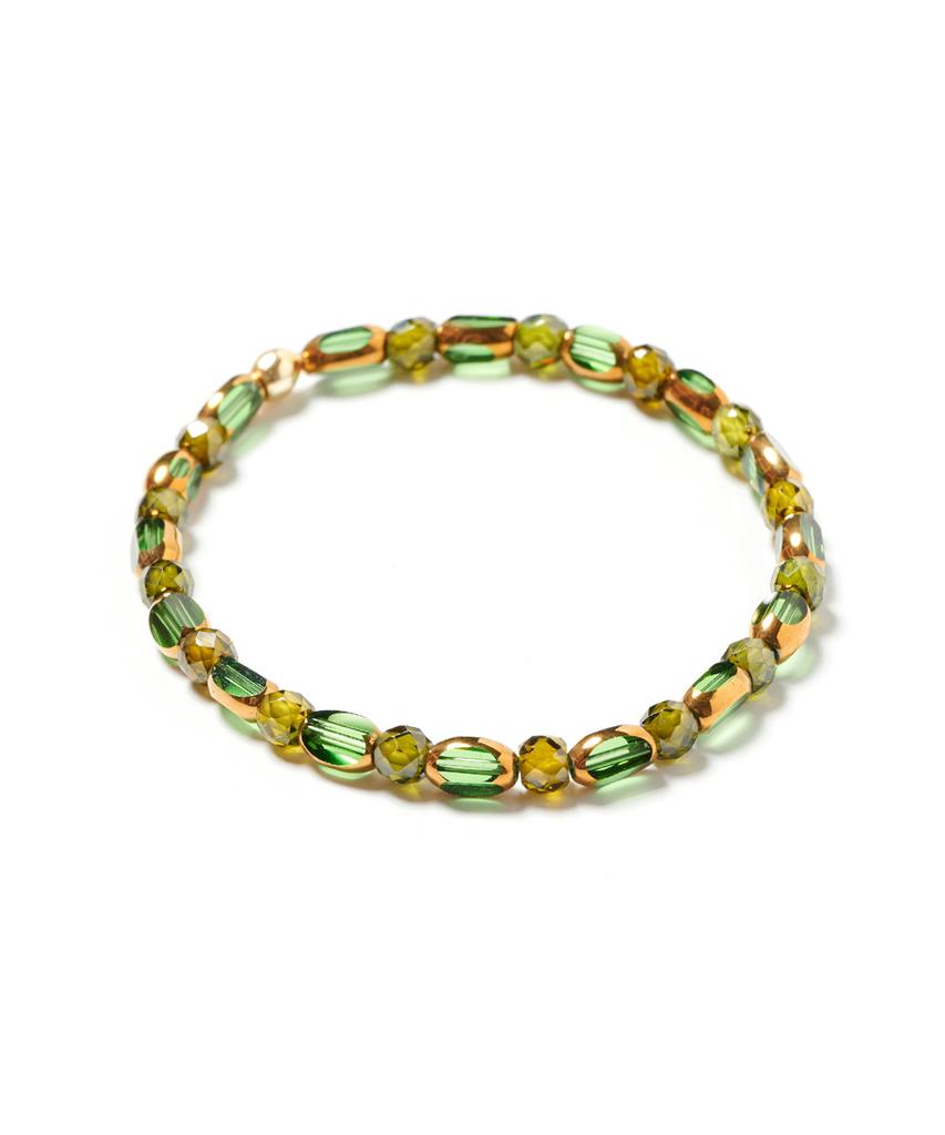Браслет Polalita с камнями Green Gold Mix (Plt-Br-056_Gn)
