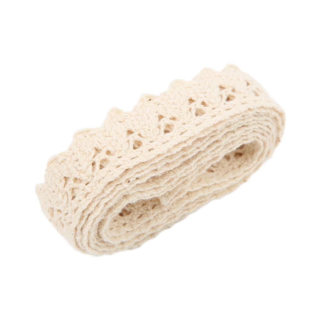 Кружевная лента хлопковая нить 20 ярдов бежевый декоративные аксессуары для одежды подарок украшение