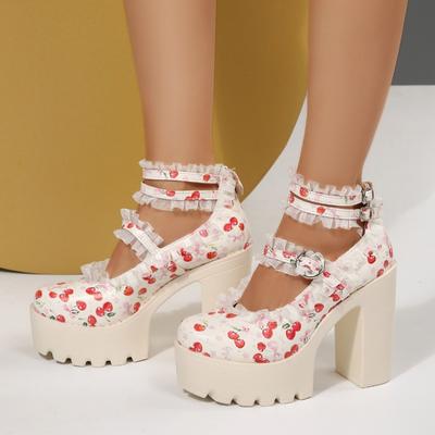 Мода Женские Туфли-лодочки на Очень Высоком Каблуке Модные Туфли с Мелким Вырезом Летние Сандалии на Платформе на Высоком Каблуке Туфли Мэри Джейн Туфли для Юбки