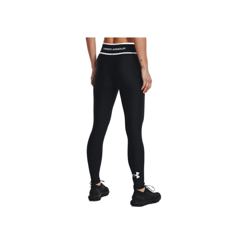 Under Armour Letter Stretch Sports Training Leggings Women Leggings Black 1369898-001