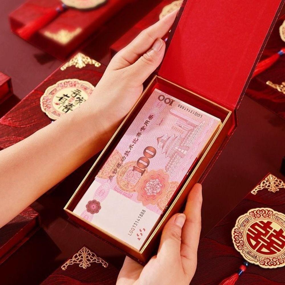 Retro New Year Red Envelop Paper Money Pocket Blessing Wedding Box