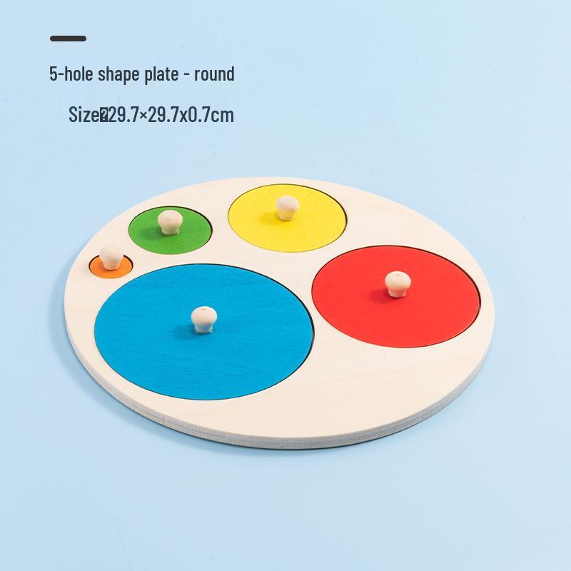 Монтессори Деревянная Доска-пазл с геометрическими фигурами для раннего развития