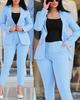 2024 Elegant Women's Casual Double-Breasted Suit In Solid Colors