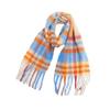 Autumn and Winter New Thickened Shawl Imitation Mohair Coarse Whiskers Colorful Plaid Scarf