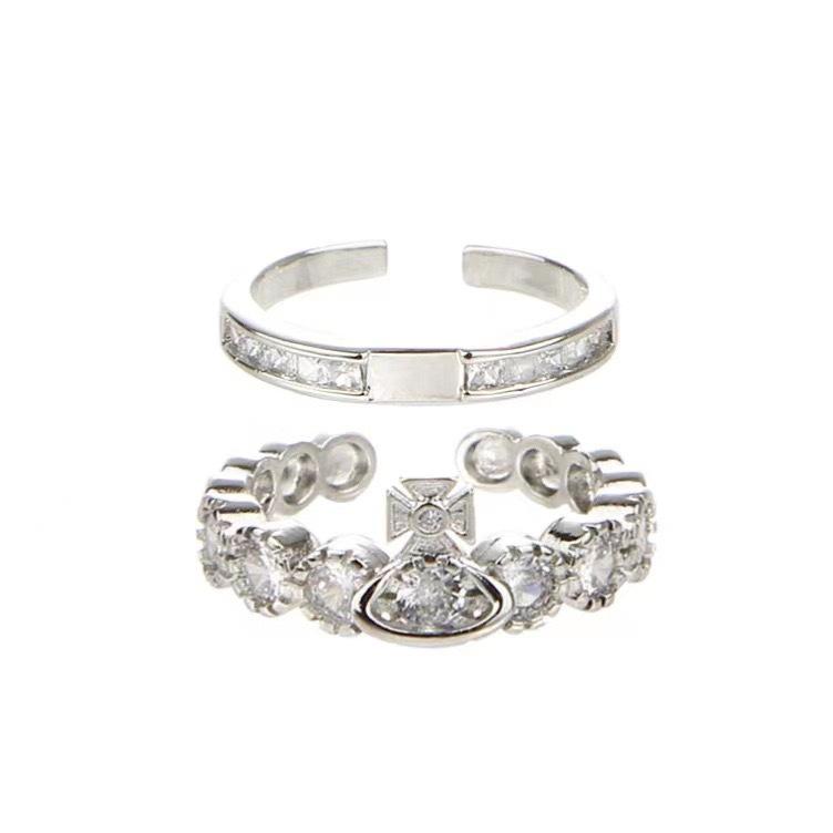 Кольцо с регулируемым отверстием Сатурн для мужчин и женщин, модное, темпераментное, нишевое, дизайн, ювелирные изделия, легкие, роскошные, высокие, изысканные, ювелирные изделия, прилив