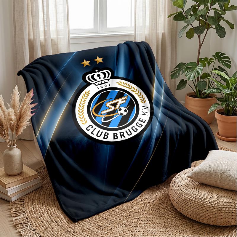 Club Brugge FC Soft Flannel Fleece Blanket Lightweight Cozy Warm Throw Blanket For Sofa Bed Home Decor