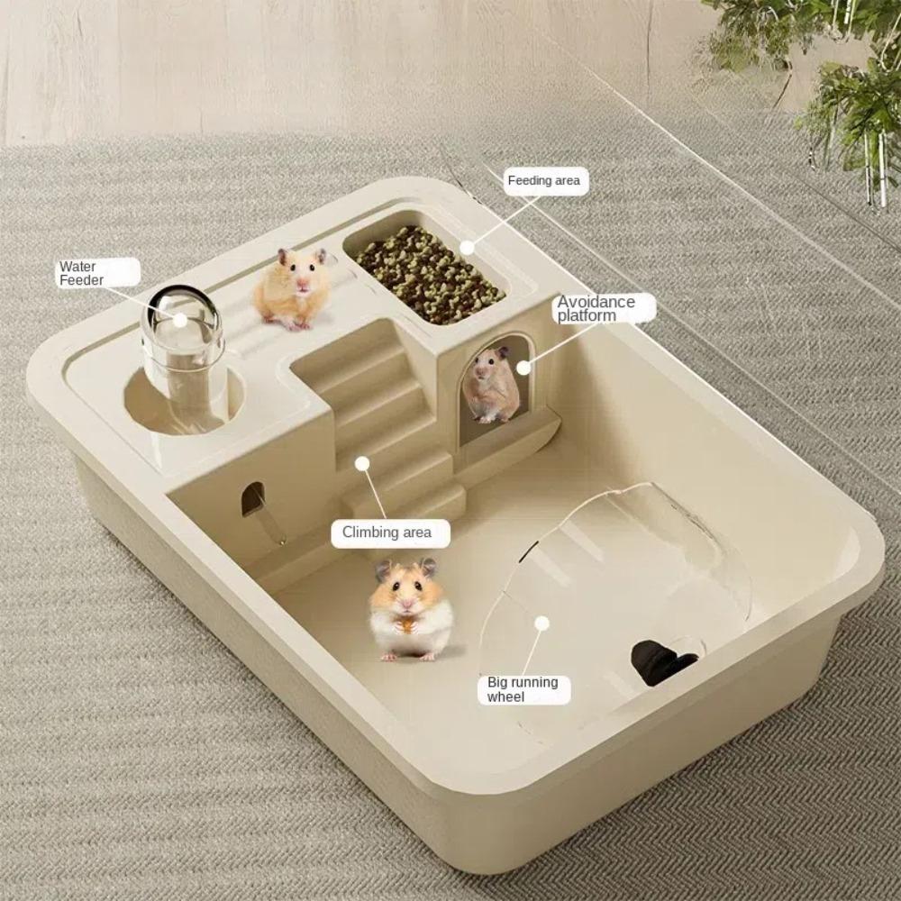 Вентилируемая среда обитания хомяка Прозрачная крышка Дом для маленьких питомцев Вилла Клетка для хомяка для кроликов Мышей