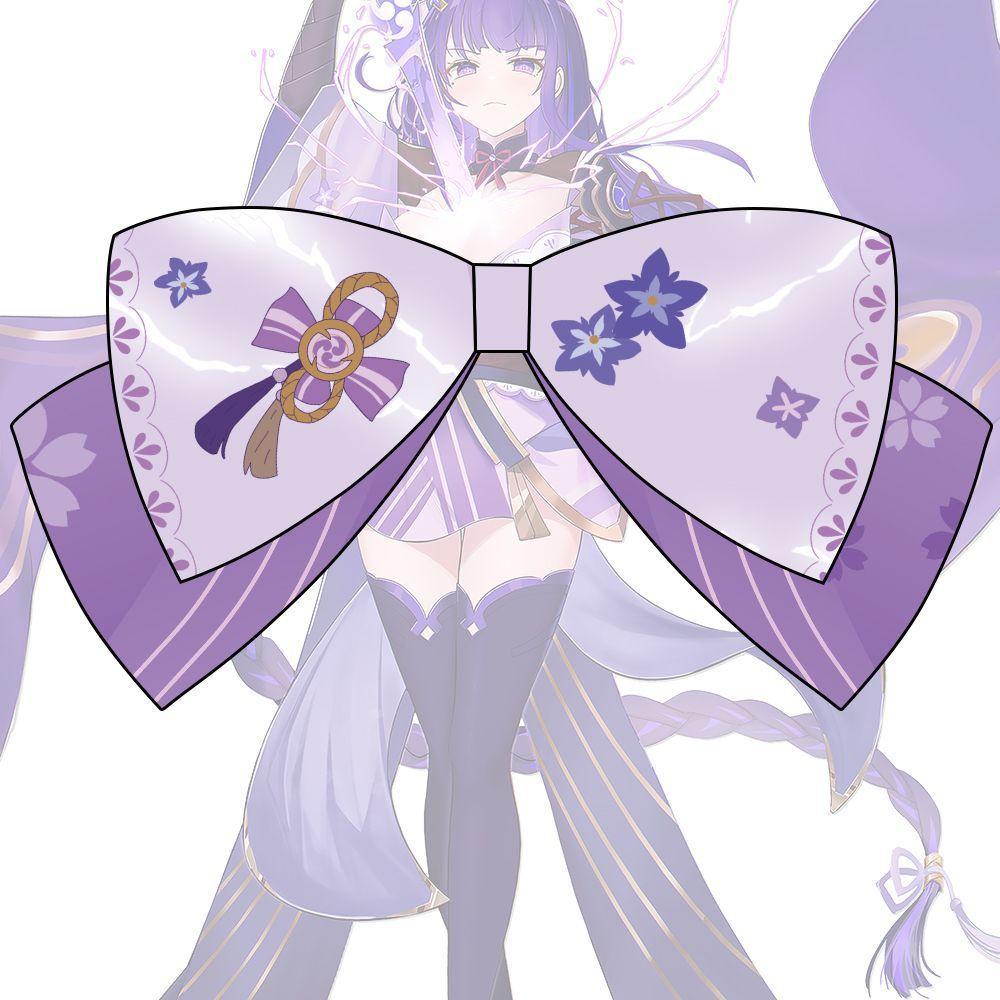 Аниме Genshin Impact Хутао Бант Заколка для волос Аксессуары для волос для девочек Реалистичный и нежный дизайн