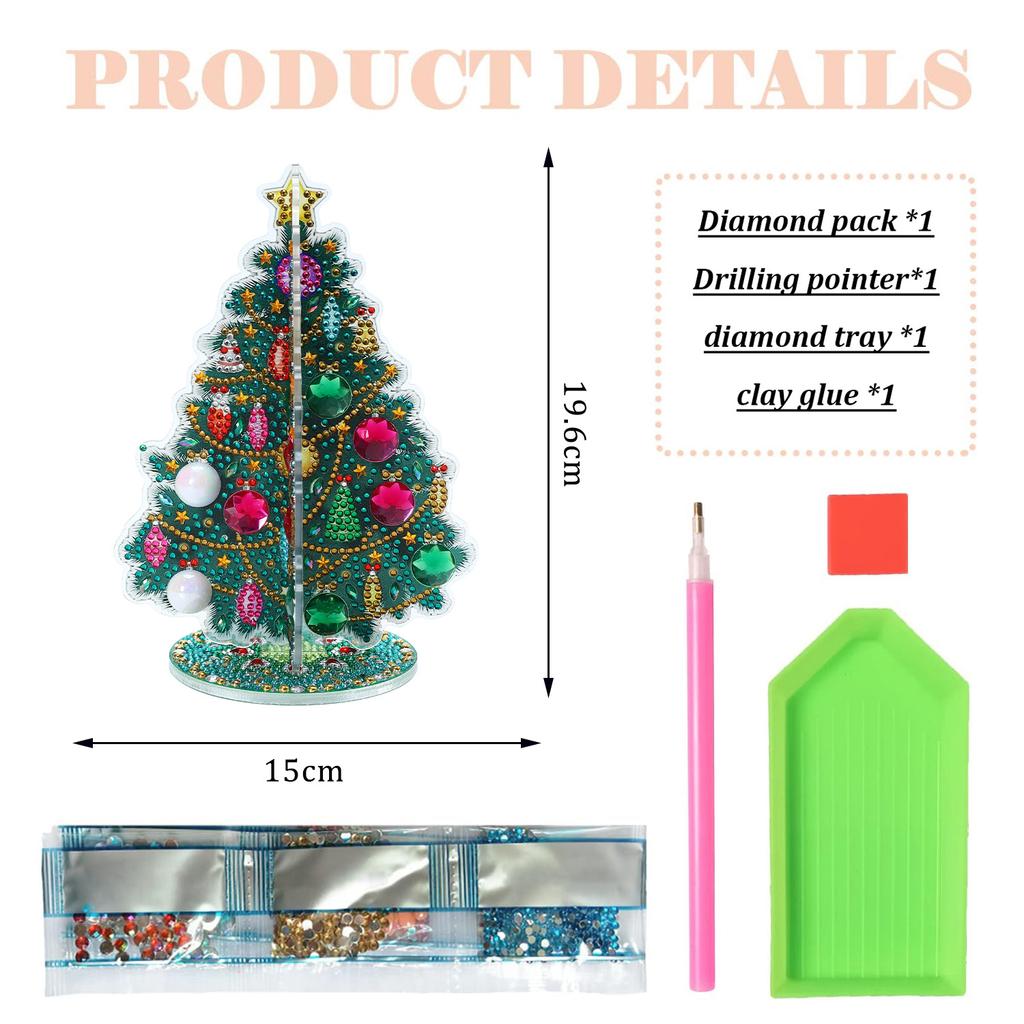 5d special-shaped diamond painting ornaments Christmas series kits Christmas tree home creative diy ornaments