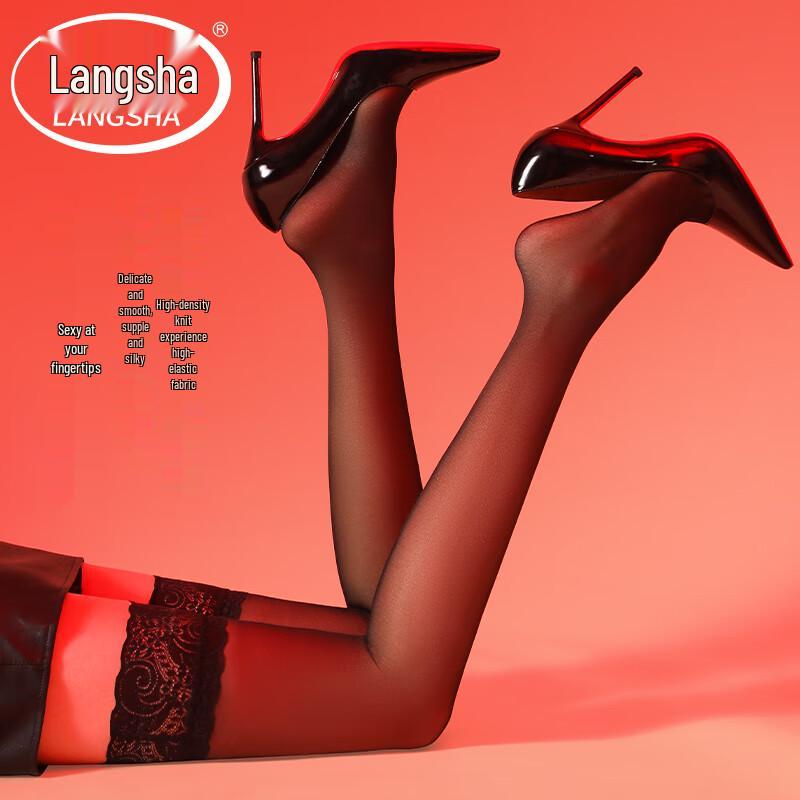 LANGSHA Женские сексуальные кружевные чулки до бедра