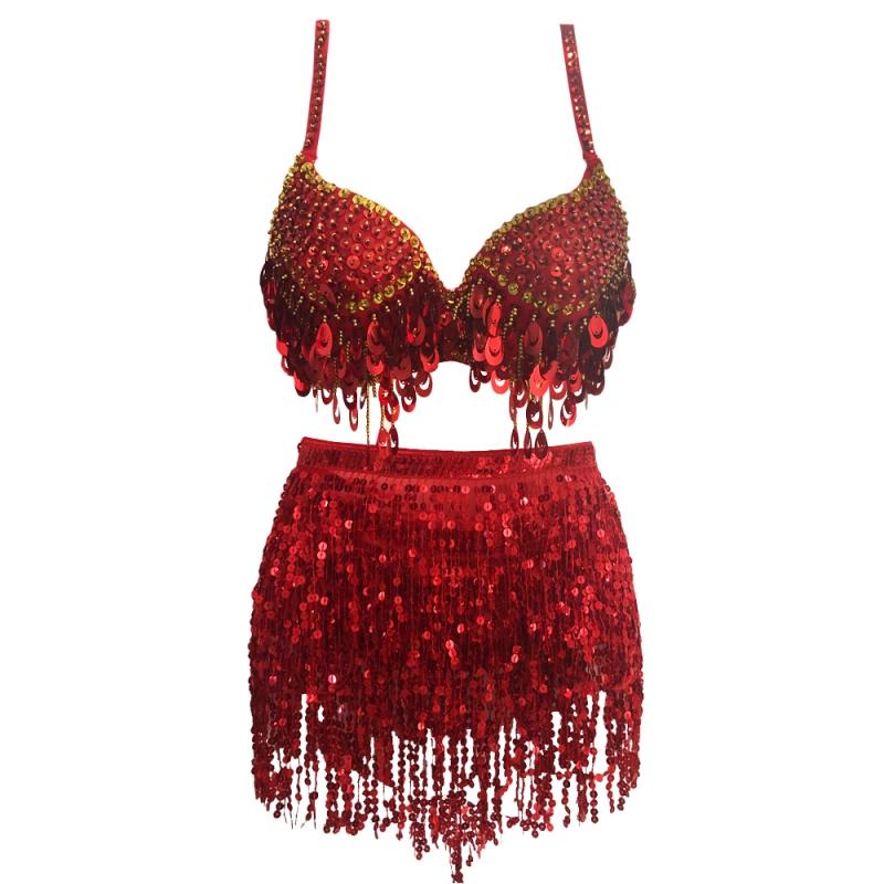 Женский костюм для танца живота с блестками и кисточками на Хэллоуин, костюм для джазового танца на пилоне, верх и низ