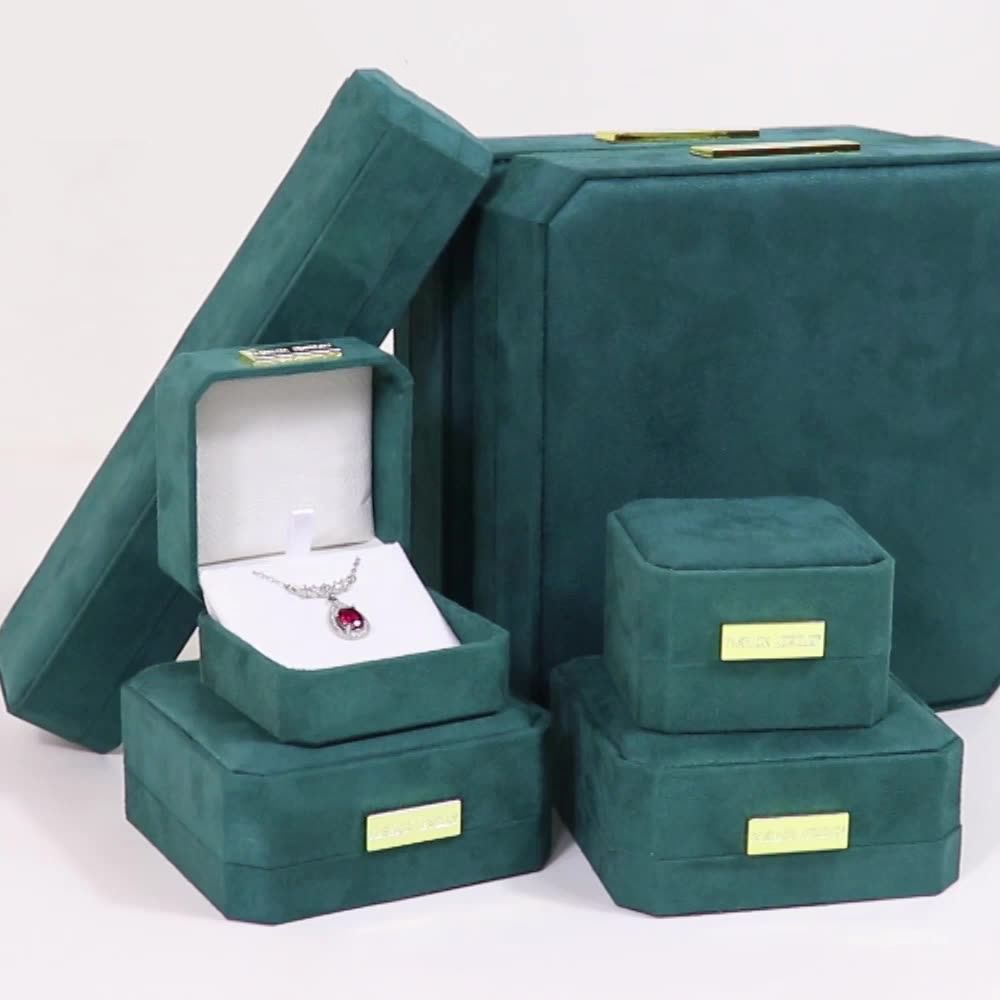 Octagonal Jewelry Display Holder Luxury Jewelry Storage Case Portable Ring Bearer Box Ring