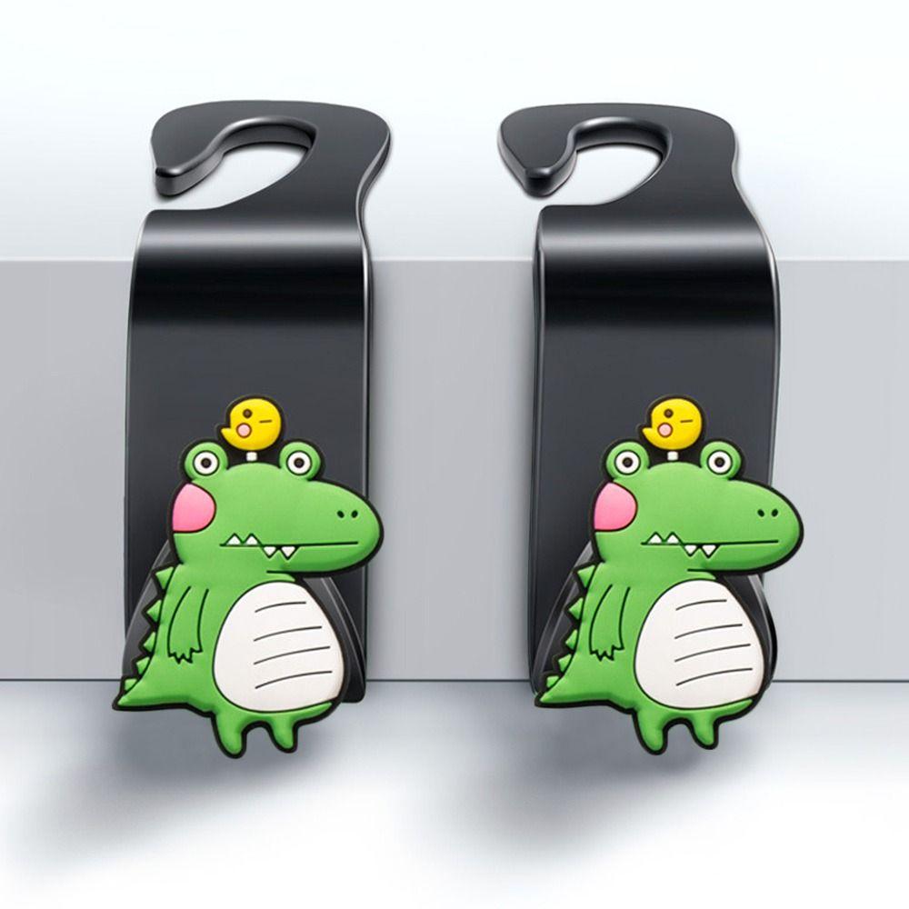 2Pcs Universal Car Headrest Hook Cute Couple Car Hanger Seat Back Hanger Storage Hook Cloth Storage Holder Clip Car Accessories