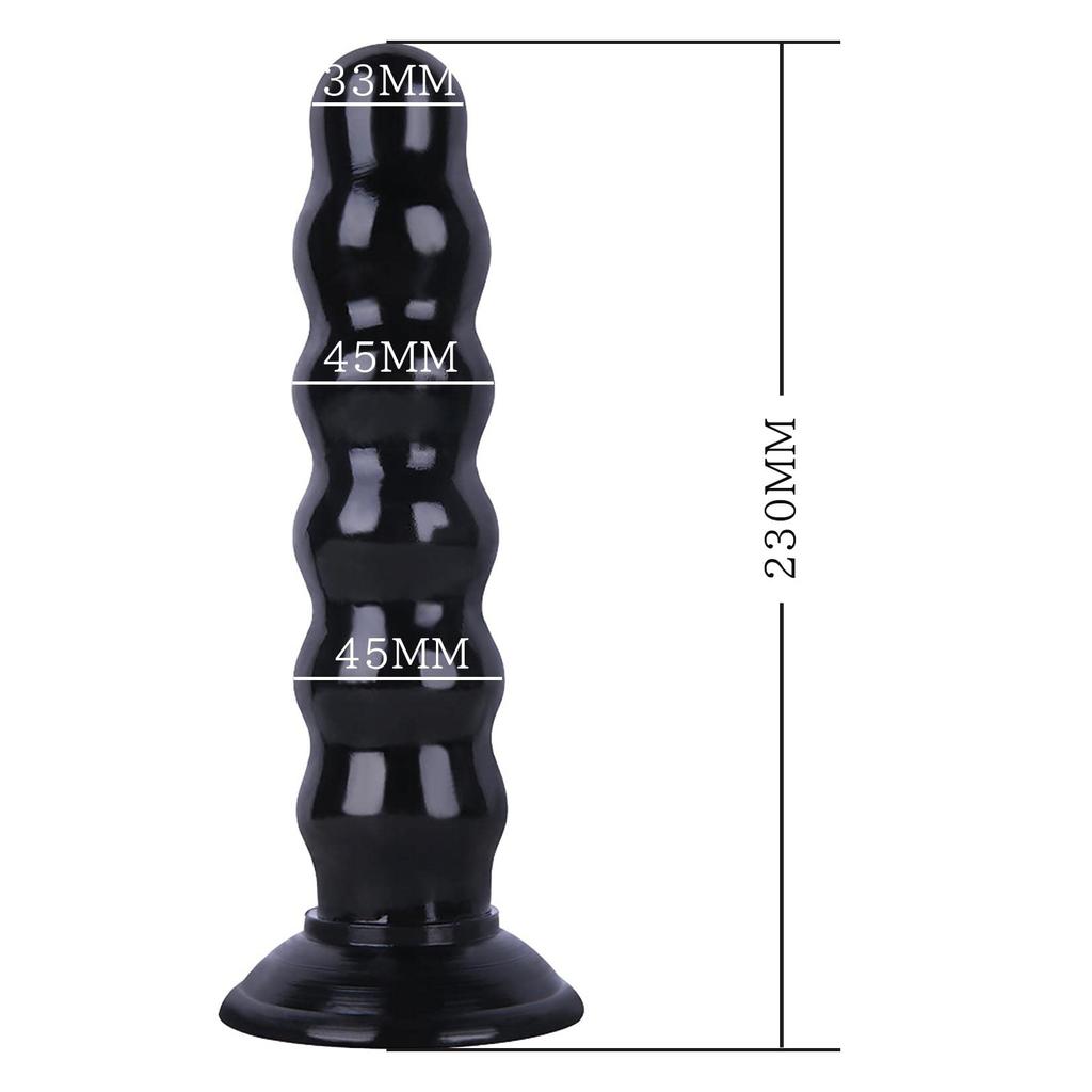Orirya Anal Plug Suction Cup Anal Expansion SM Goods Soft PVC Anal Plug Anal Goods for Women Adult Goods Adult Toys Adult Goods for Men Black