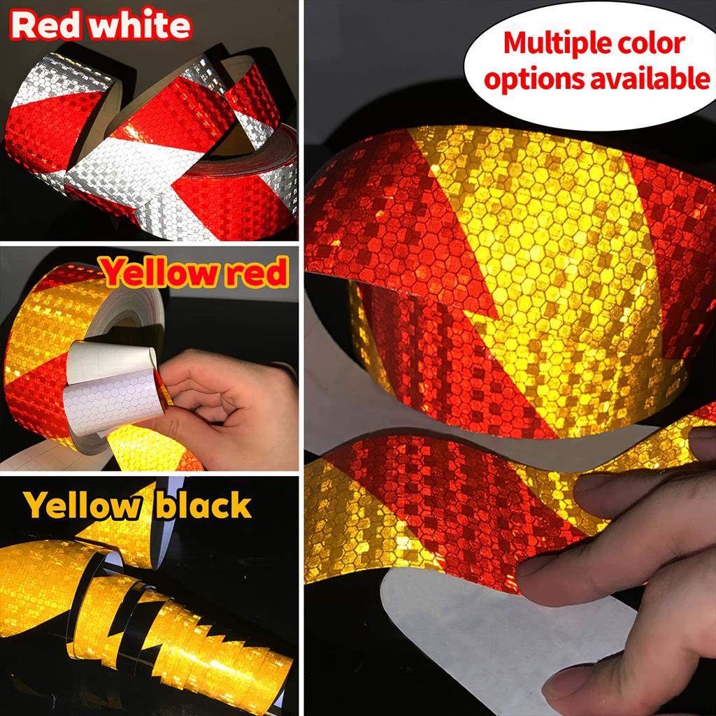 Reflective Adhesive Tapes for Truck Strong Reflection Hazard Warning Reflectors Waterproof Safety Sticker