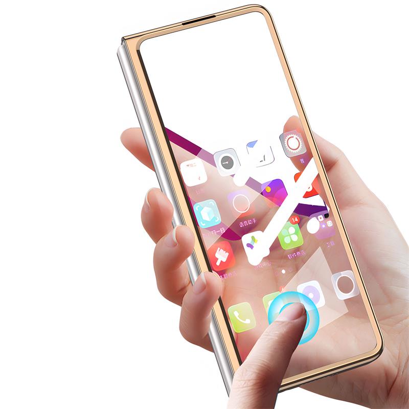 Роскошный чехол для телефона с гальванической рамкой для Samsung Galaxy Z Fold 4, защитный чехол для камеры Galaxy Z Fold4
