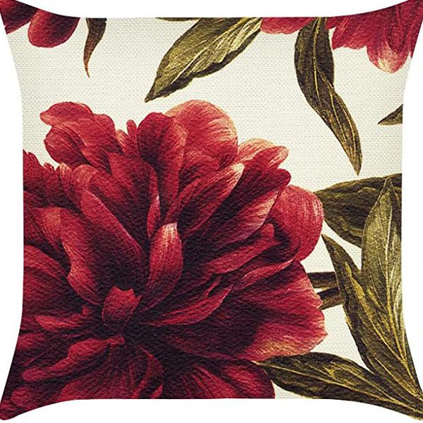 Ретро Американский Растительный Цветочный Принт Льняная Наволочка Гостиная Диван Автомобильная Подушка Подушка