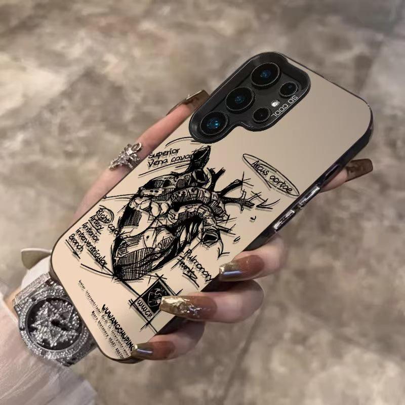 Чехол для телефона "Набросок сердца" для Samsung Galaxy S30 Ultra, S25, S24 и S23