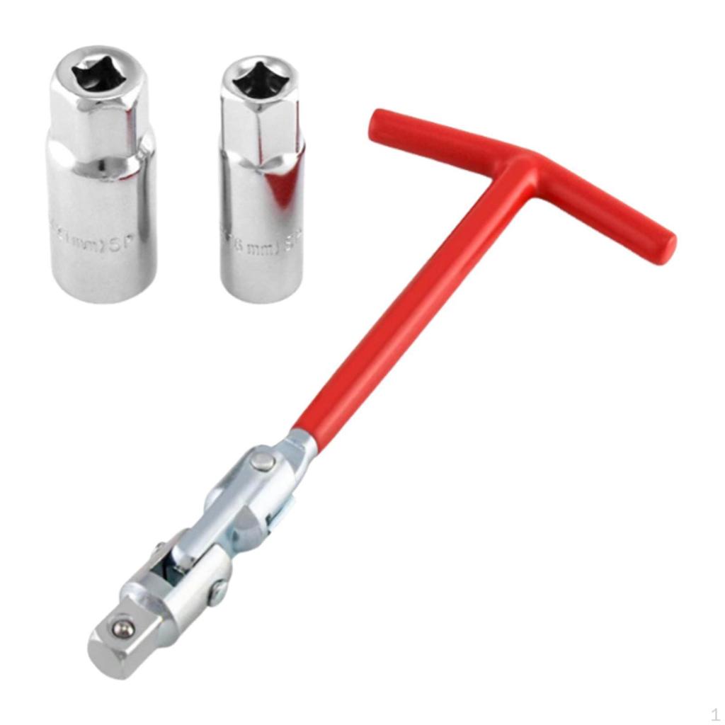 Spark Plug Wrench Set Installer 16mm 21mm Carbon Steel Sockets Remover for Garage Small