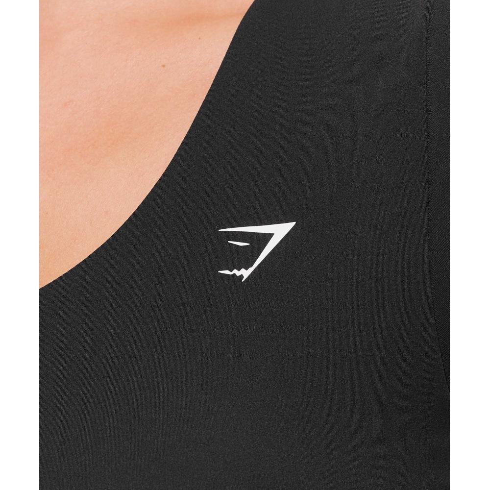 Gymshark Twist Back Long Sleeve Top Black B5c2e Bb2j