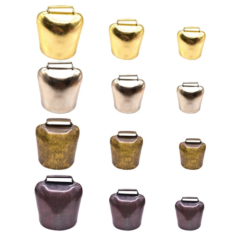 Металлические коровьи колокольчики в античном стиле, Громкие медные колокольчики для лошадей, овец, Металлические колокольчики на шею для сельскохозяйственных животных, Металлические колокольчики для домашних животных, Бронзовый колокол