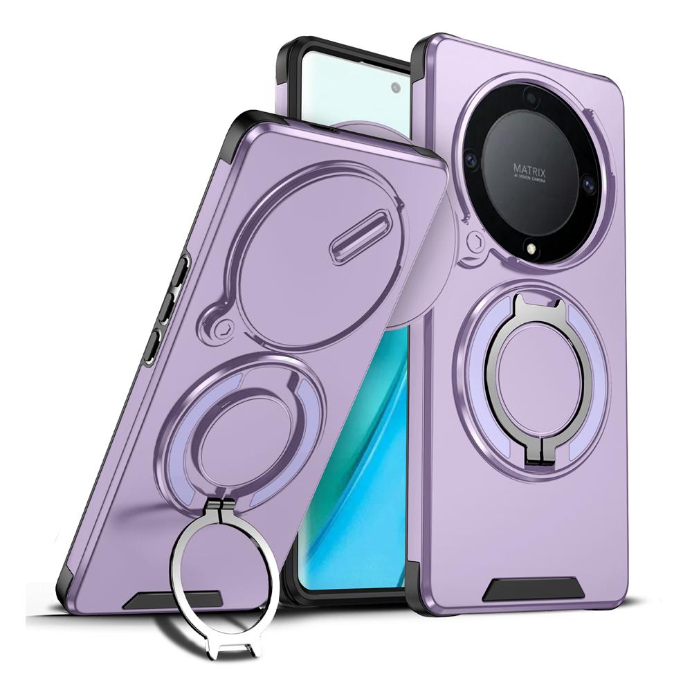 KEYSION Чехол для телефона с кольцом-подставкой 360° для Honor X9b 5G X9A, сдвижная защита камеры, магнитная противоударная крышка для Magic 5 6 Lite 5G