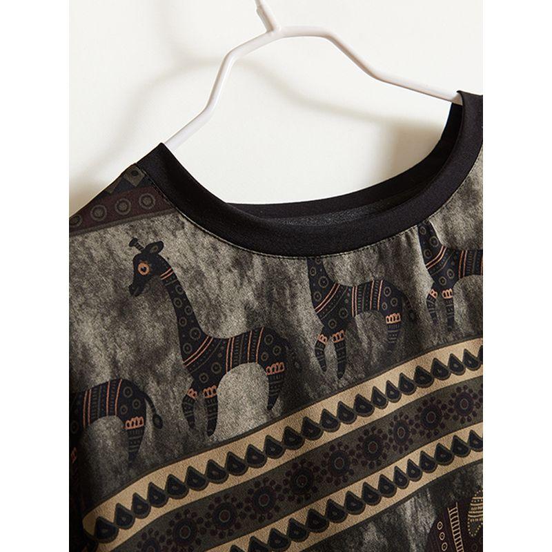 Cartoon Cartoon Popular Design Summer Raglan Sleeve Lazy Style Women Casual Loose Large Shirt T-shirt Inclusive Wear