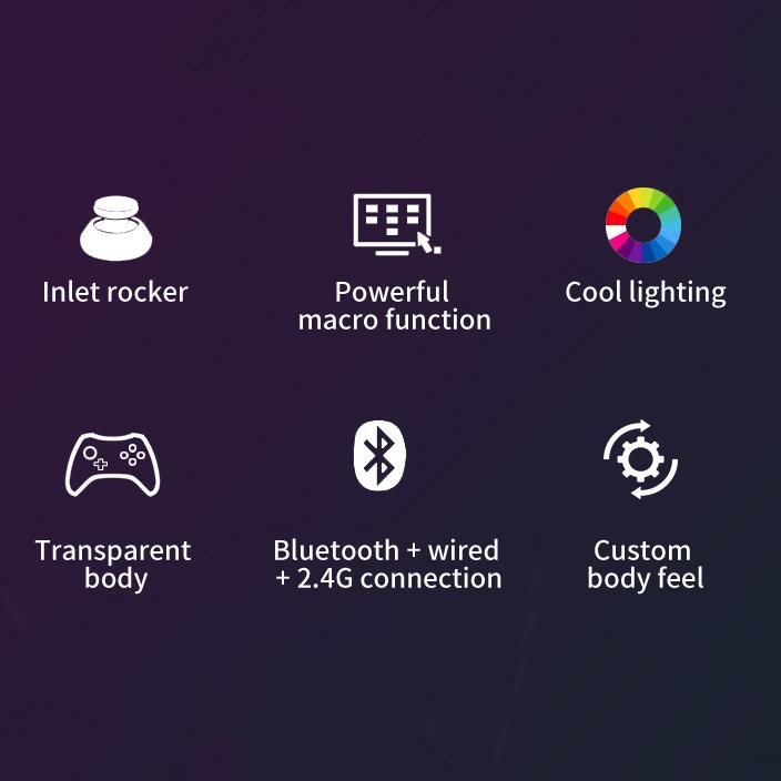 Геймпады для видеоигр, беспроводной контроллер RGB Pro, совместимый с Nintendo Switch/Switch Lite/Switch OLED/Android/IOS/Windows PC/Mobile
