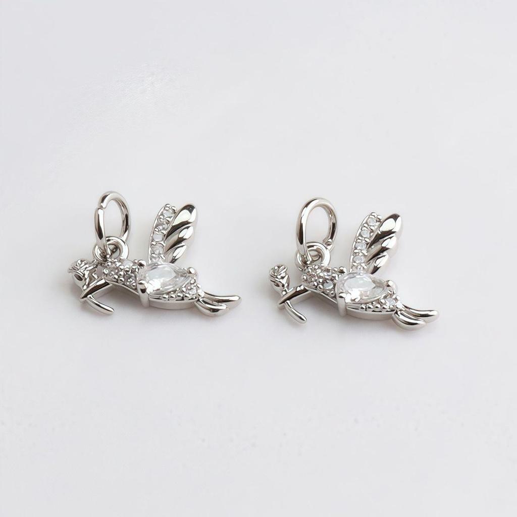 Подвеска- колибри с цирконом, заполненная 14-каратным золотом – Аксессуары-шармы для самостоятельного изготовления украшений