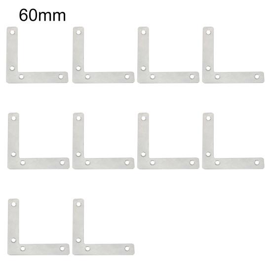 10 шт., 40/50/60/80 мм, T-образный/L-образный угловой кронштейн, не легко ржавеет, гуманный дизайн, полные характеристики, плоская угловая распорка для двери