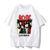 Новый Дизайн Уличный Панк Рок Фанаты Группы ACDC Периферия Хип-Хоп Хлопок Принт Короткий Рукав Мужчины Женщины Свободная Хлопковая Футболка