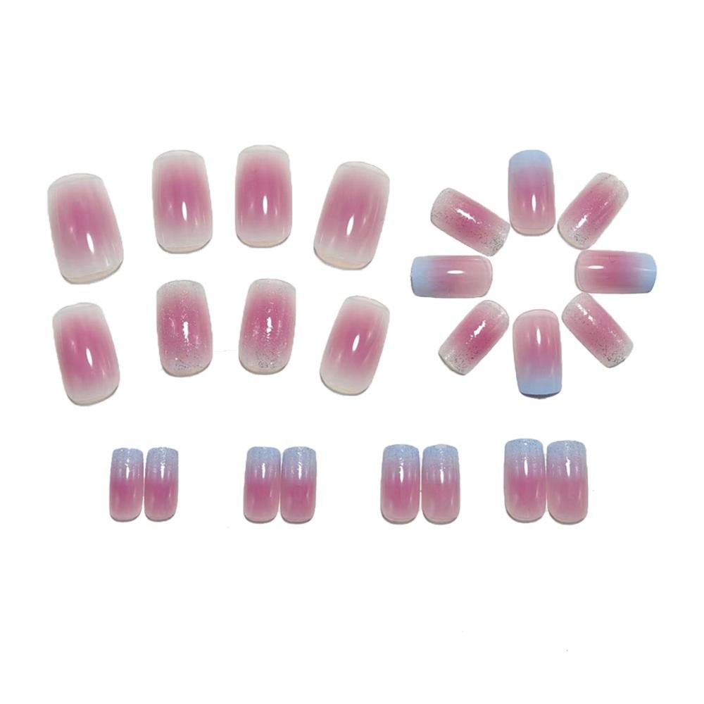 Temperament Simple Manicure Patch Gradient Fashion Gentle Blush Fake Nail Patch Removable Manicure Wearable Nail Patch