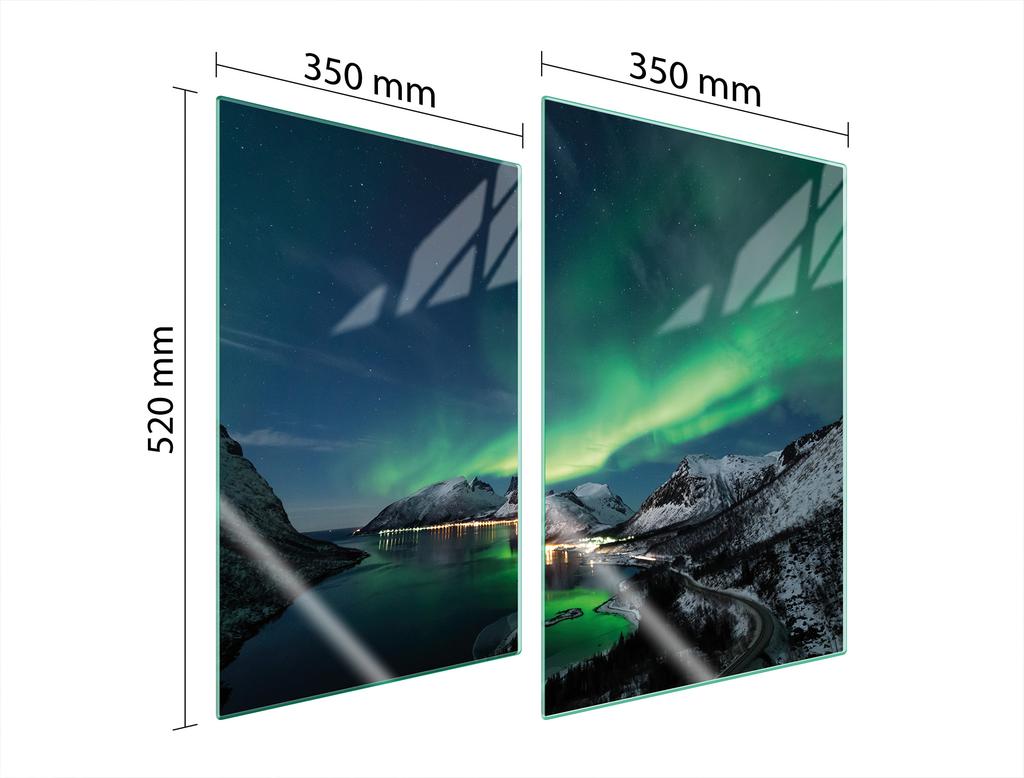 СТЕКЛЯННАЯ ЗАЩИТНАЯ ПАНЕЛЬ ДЛЯ КУХНИ 2x35x52 ВИД