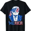 Donald Trump Shirt Merica Trump Sunglass US Flag T-Shirt For Men Clothing Women Tees 100%Cotton Short Sleeves Tops