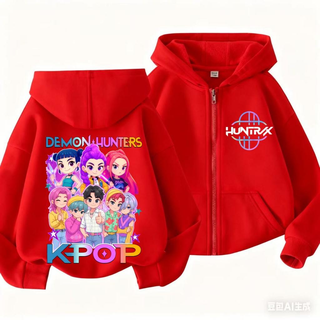 Fan Gift Hoodie Children's Hoodie Manga Kpop Monster Hunter Children's Zipper Hoodie Cute Tiger Party Hoodie Boys and Girls Top