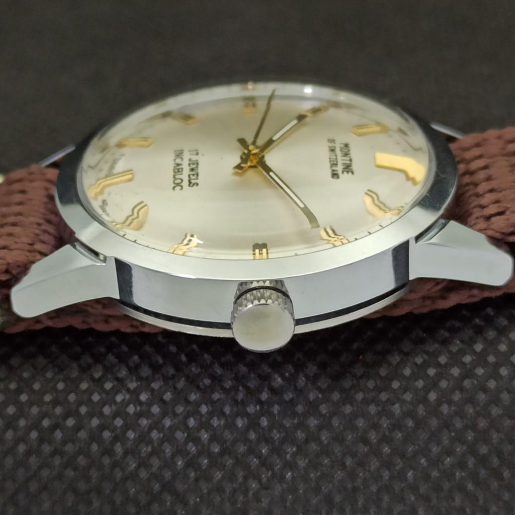 ВОССТАНОВЛЕННЫЕ ВИНТАЖНЫЕ МЕХАНИЧЕСКИЕ МУЖСКИЕ ЧАСЫ MONTINE OF SWITZERLAND 17J a285418-10