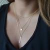 Серебро S925 Двойная Цепь-О 3 Уровня Ключица Ожерелье Женская Мода Хип-хоп Ретро Уникальный Дизайн Свадебные Тонкие Украшения
