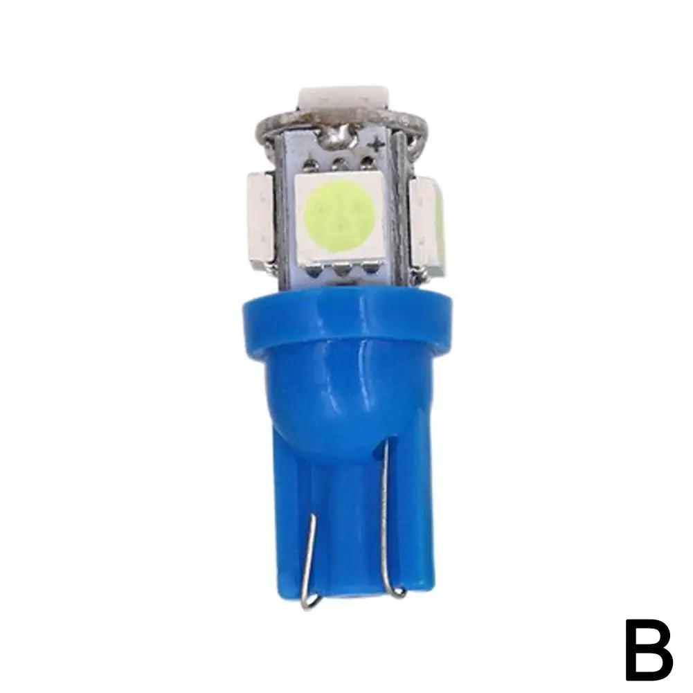 1 шт. T10 5W5 W5W светодиодная лампа 5050 5SMD 12 В автомобильная лампа для чтения салона боковая лампа для мотоцикла номерной знак клиновой купол номерной знак багажник Lam P2G6