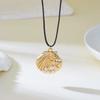 Elegant Pearls Starfish Conch Shell Pendant Necklace for Women Bohemian Wax Rope Braided Necklace Summer Beach Vacation Jewelry