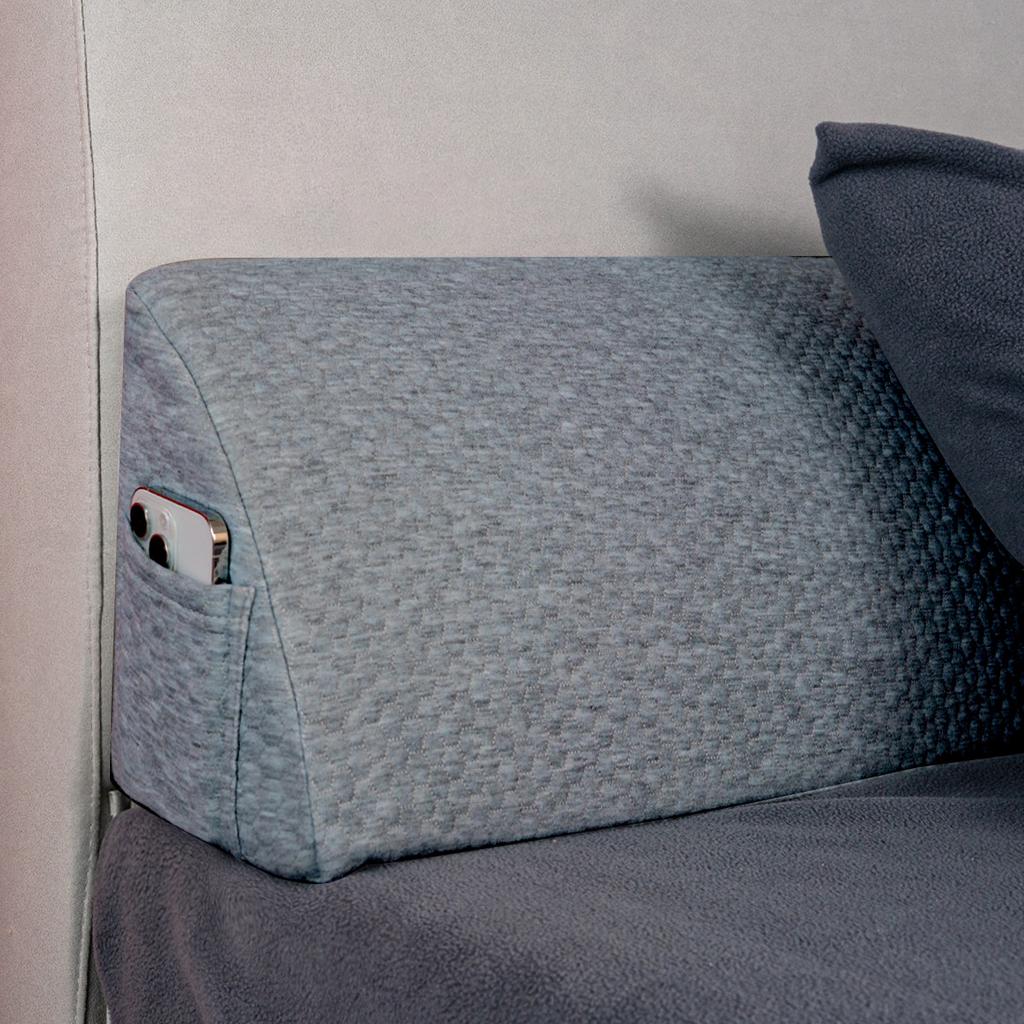 1 шт. наполнитель щелей для кровати, клиновидная подушка для изголовья кровати, наполнитель щелей для матраса из пеноматериала с эффектом памяти с 2 боковыми большими карманами