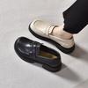 Platform Shoes Women's 2024 First-layer Cowhide British Style Round Head Basic Loafers Muffin and One-pedal Four-season Shoes