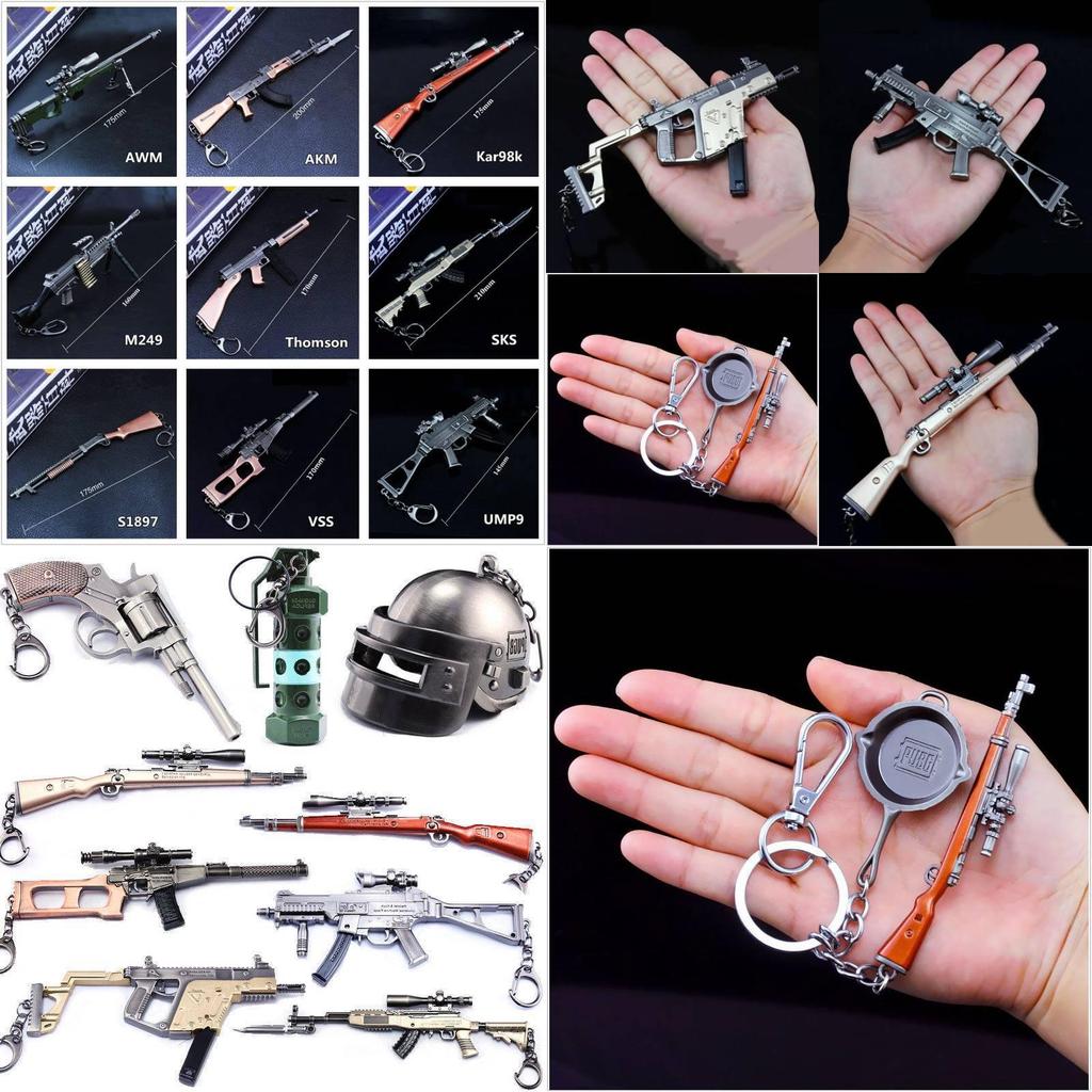 Pubg Sniper Gun Keychain Alloy Weapon Model For Gift And Collectors