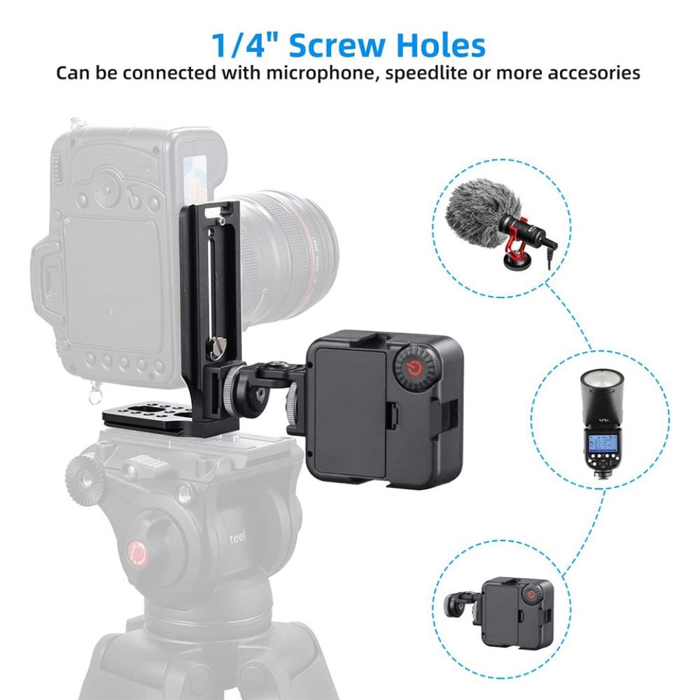 For Sony Fuji Dslr Universal Swiss Vertical Video Camera L Bracket L Plate 1/4 Inch Screw